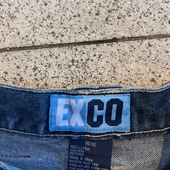 Y2K Exco Baggy Jeans Pitbull Embroidered Design 30” - Picture 6 of 8